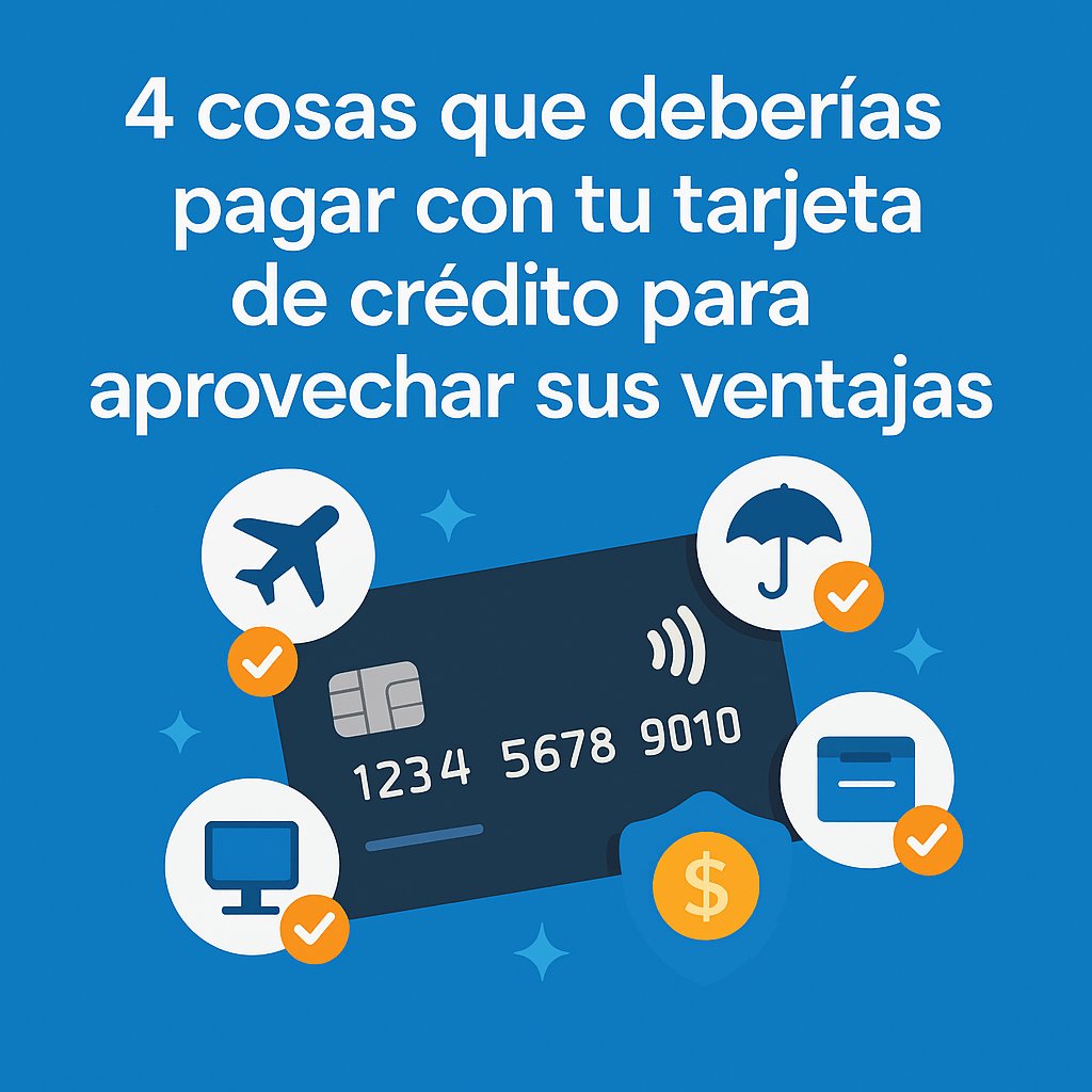 4 cosas que deberías pagar con tu tarjeta de crédito para aprovechar sus ventajas.