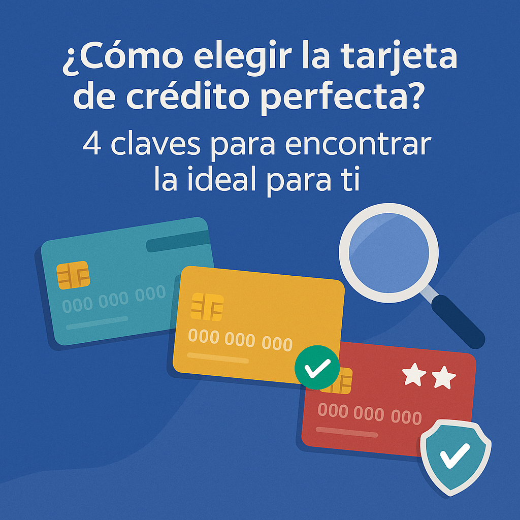 ¿Cómo elegir la tarjeta de crédito perfecta? 4 claves para encontrar la ideal para ti